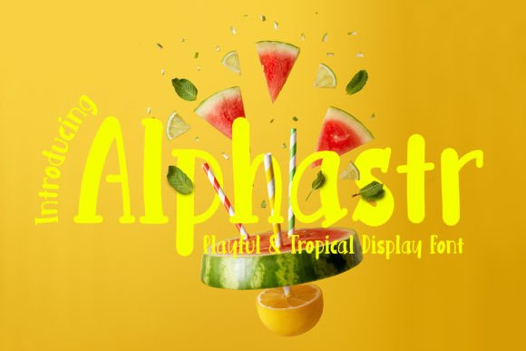 Alphastr Display Font: A Tropical Typeface for Handmade Products