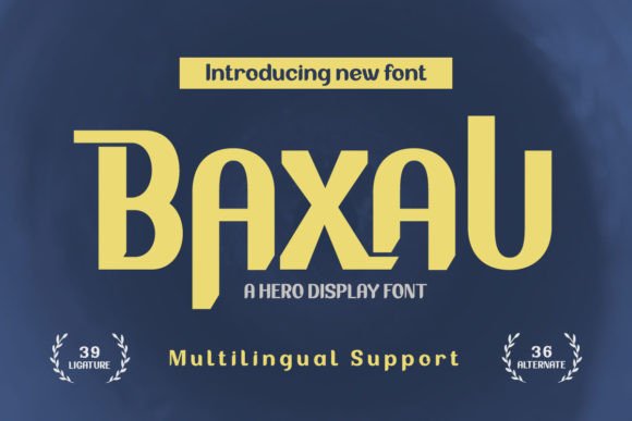 Baxau Display Font for Bold Editorial Headlines and Publication Branding