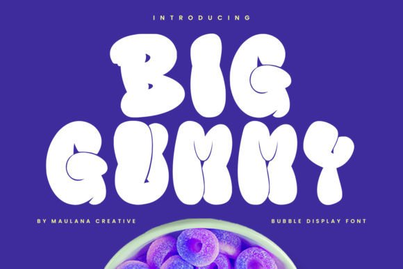 Big Gummy Display Font for Party and Summer Campaigns