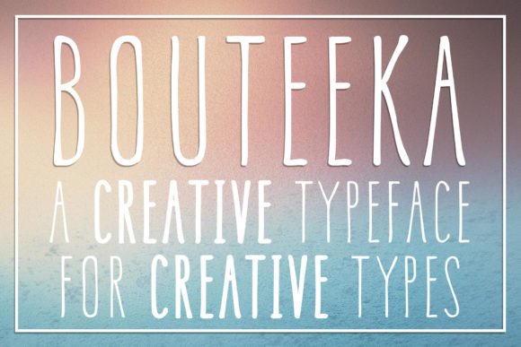 Bouteeka Typeface: Slender Elegance for Handmade Products