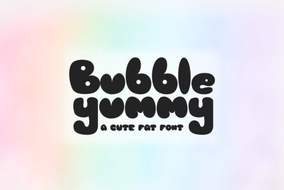 Cute Retro Display Font Bubble Yummy for Playful Digital Branding