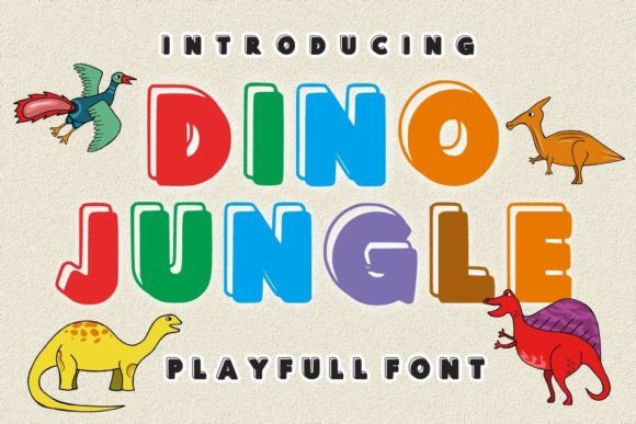 Dino Jungle Display Font for Bold Editorial Headlines and Friendly Branding