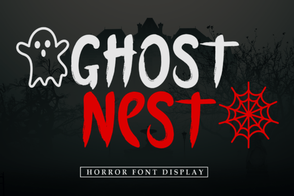 Ghost Nest Display Font for Spooky Craft Projects and Invitations