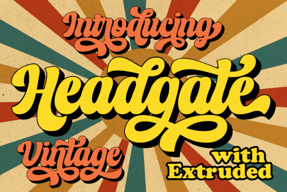 Headgate Vintage Script Font for Handmade Branding