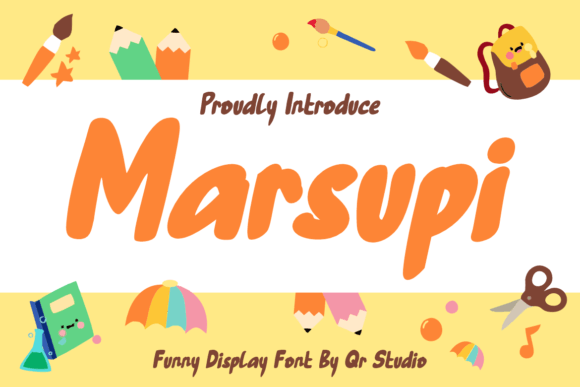 Marsupi Display Font Review for Playful Campaign Graphics and Children's Content
