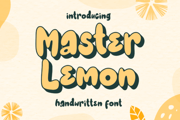 Master Lemon: A Playful Display Font for Handmade Brands