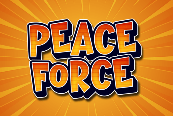 Peace Force: A Playful Display Font for Bold Branding