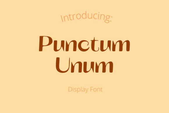 Punctum Unum: A Bold Display Font for Handmade Product Design