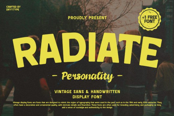 Radiate Font Brings Vintage Personality to Handmade Products