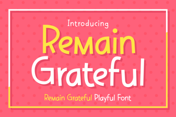 Remain Grateful Display Font for Clean Brand-First Layouts