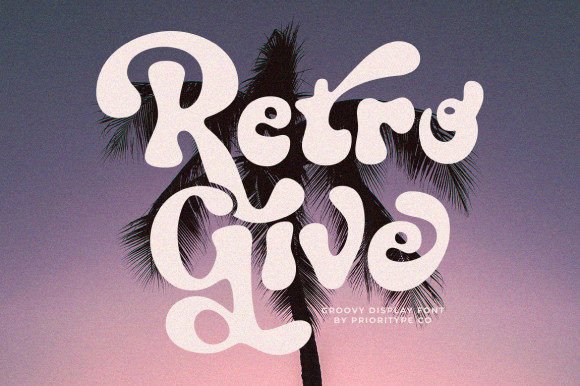 Retro Give Display Font Review for Web and Brand Designers