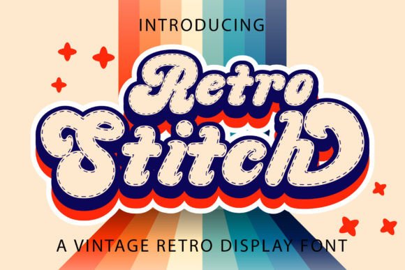 Retro Stitch Font: A Vintage Display Typeface for Handmade Product Designers