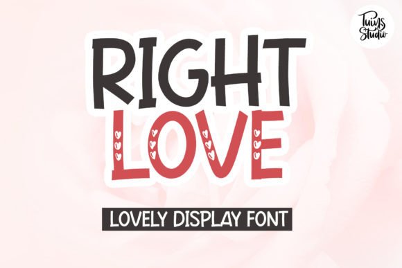 Right Love: A Lovely Crafty Display Font for Handmade Products and Branding