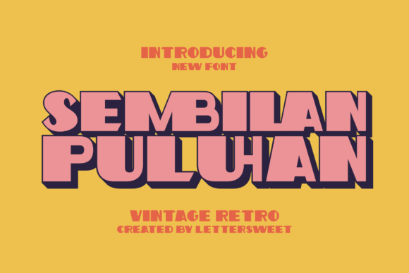 Sembilan Puluhan Display Font for Vintage Web Design