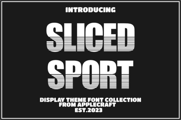 Sliced Sport Display Font for Crafters and Handmade Product Designers