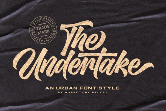 Undertake Display Font for Handmade Logos and Product Labels